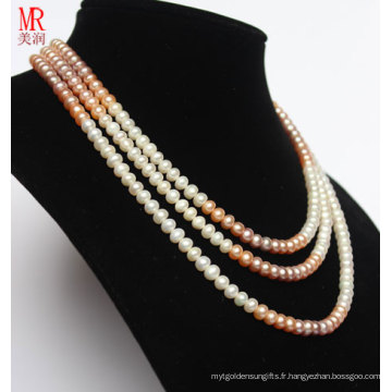 3strands Fashion Natural Pearl Necklace